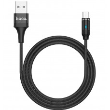 USB кабель на магните черный 1.2м microUSB Hoco U76
